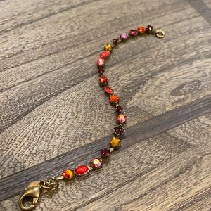 Sorrelli Red Tone Gemstone Bracelet (7”)